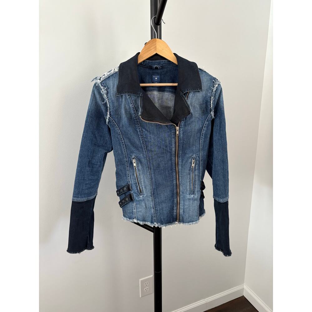 Y2k Guess Moto Denim Jacket
